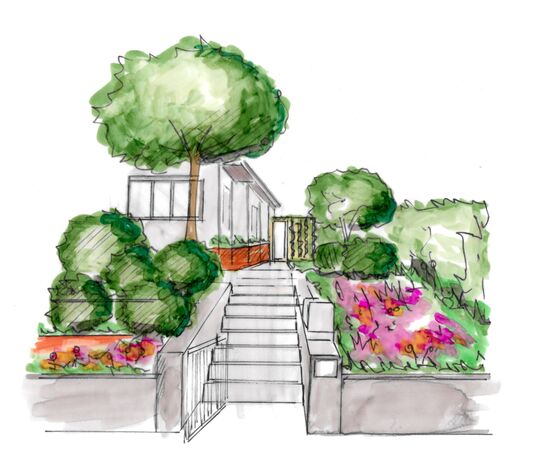Terrassierung, Privatgarten Zollikon