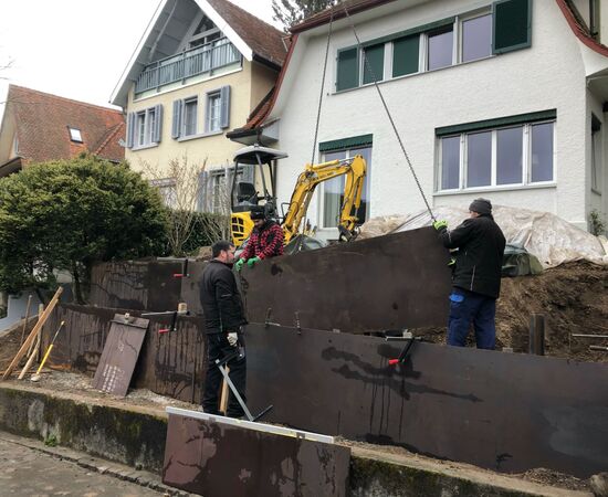 Terrassierung, Privatgarten Zollikon