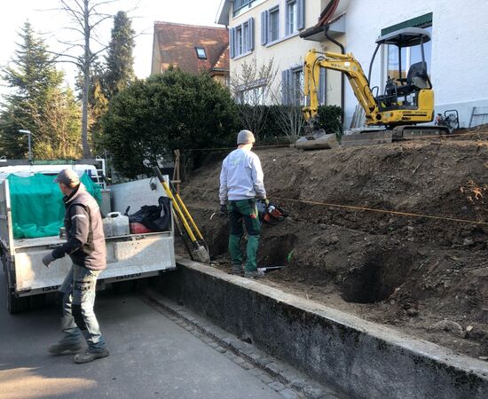 Terrassierung, Privatgarten Zollikon
