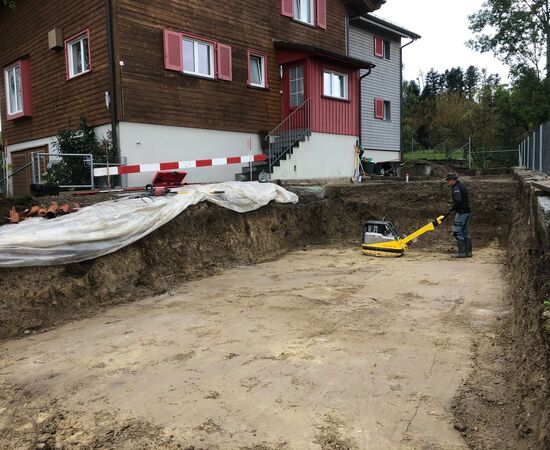 Vorbereitungen für Bodenplatte