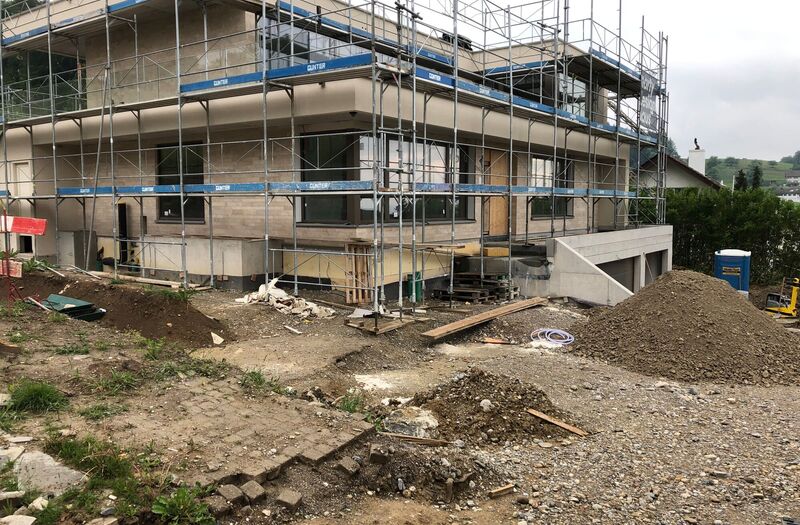 Neubau Privatgarten B. Forch Baubeginn