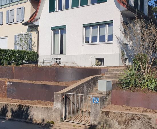 Terrassierung, Privatgarten Zollikon