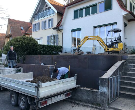 Terrassierung, Privatgarten Zollikon